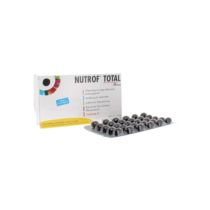 Nutrof Total maintien d'une vision normale Th&eacute;a - bo&icirc;te de 180 capsules
