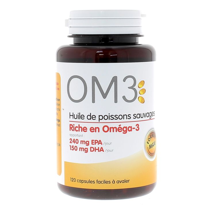 OM3 Huile de poisson riche en om&eacute;ga 3 - 120 capsules