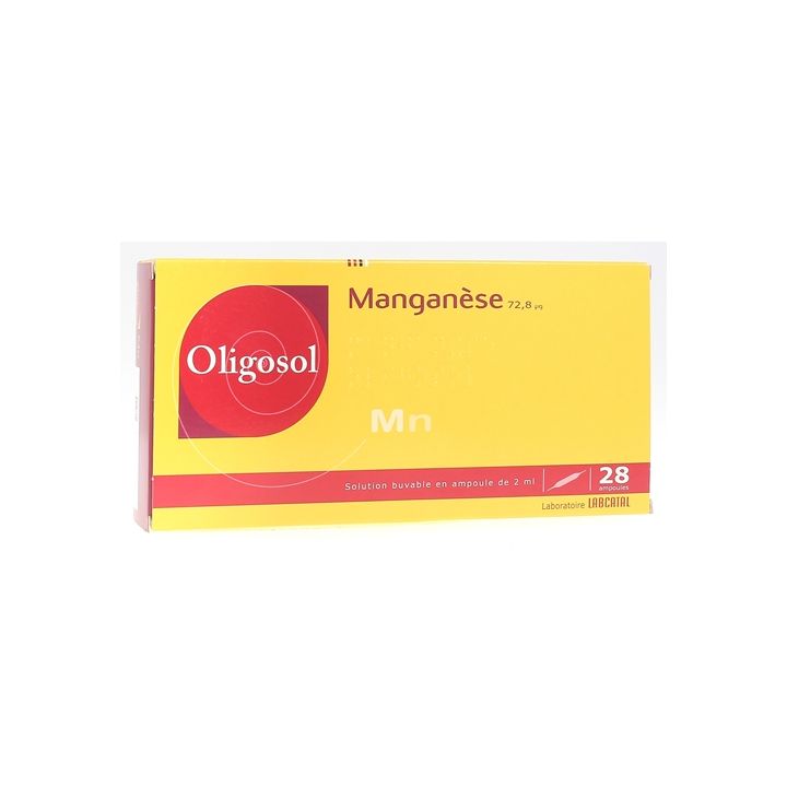 Oligosol mangan&egrave;se solution buvable 2ml - bo&icirc;te de 28 ampoules