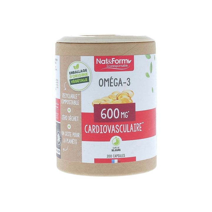 Om&eacute;ga-3 Ecoresponsable Nat&Form - boite de 200 g&eacute;lules