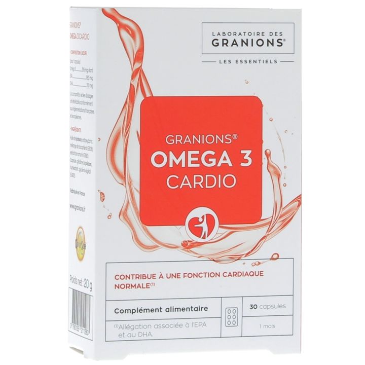 Omega 3 cardio Granions - bo&icirc;te de 30 capsules