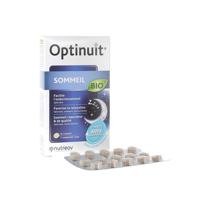 Optinuit sommeil bio Nutreov - bo&icirc;te de 30 comprim&eacute;s