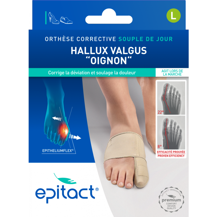 Orth&egrave;se corrective Hallux Valgus taille L souple de jour Epitact - 1 unit&eacute;