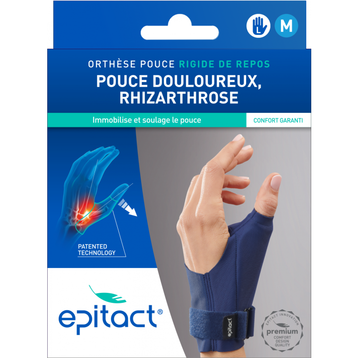 Orth&egrave;se pouce gauche M rigide de repos Epitact - 1 unit&eacute;