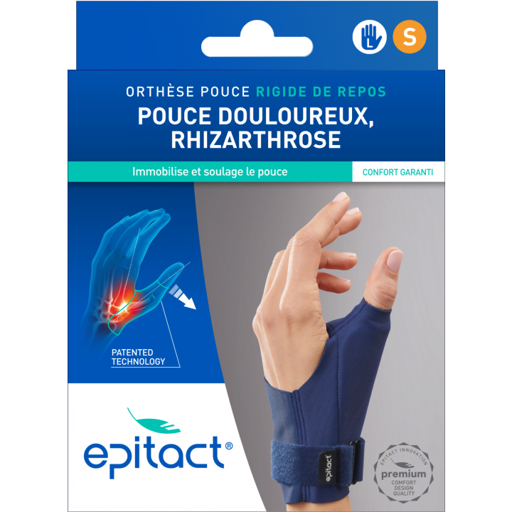 Orth&egrave;se pouce gauche S Rigide de repos Epitact - 1 unit&eacute;