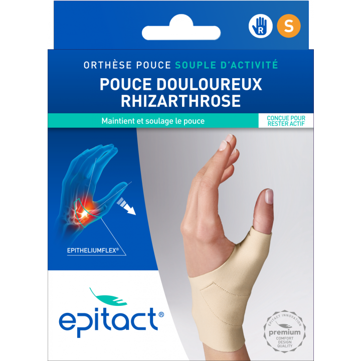 Orth&egrave;se souple pouce droit taille S Epitact - 1 unit&eacute;