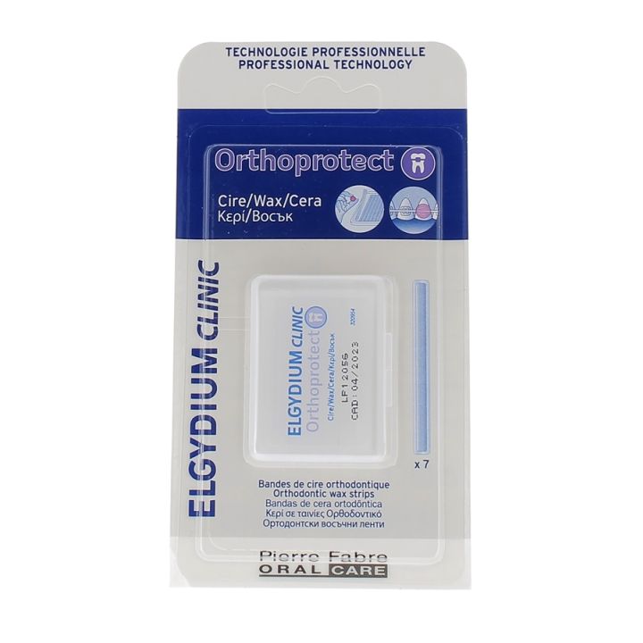 Orthoprotect Bandes de cire orthodontique Elgydium clinic - bo&icirc;te de 7 bandes de cire