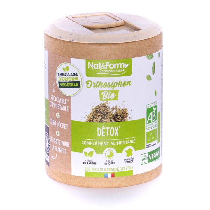 Orthosiphon Bio Ecoresponsable Nat&Form - Boite de 200 g&eacute;lules