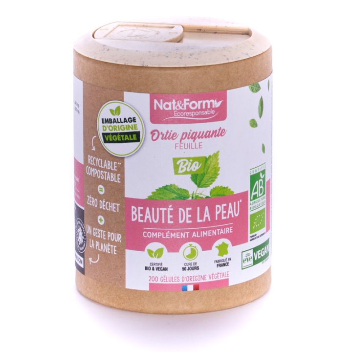 Ortie piquante feuille Bio Ecoresponsable Nat&Form - boite de 200 g&eacute;lules