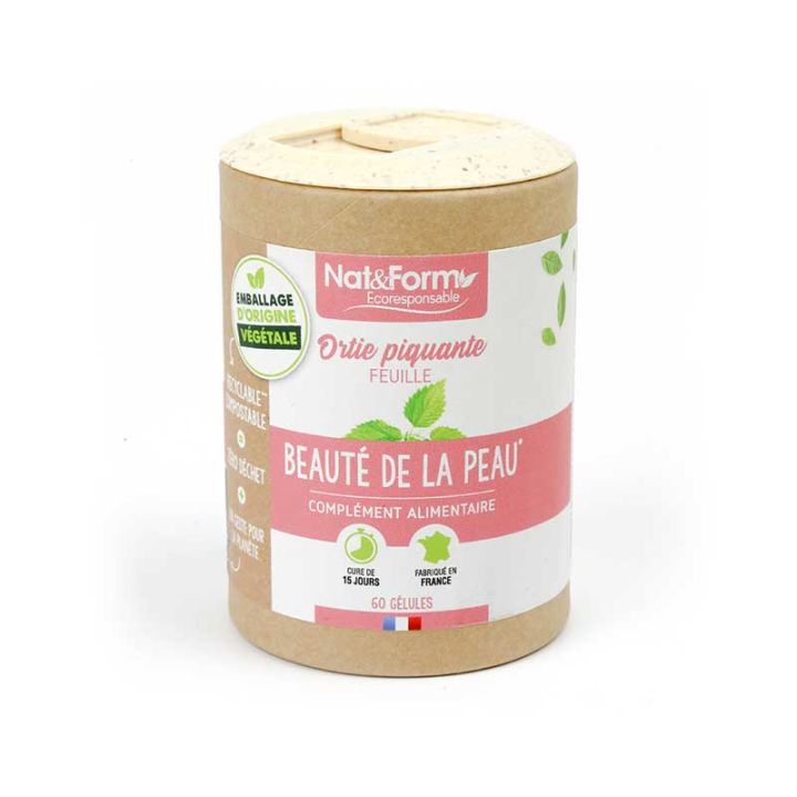 Ortie piquante feuille Ecoresponsable Nat&Form - boite de 60 g&eacute;lules
