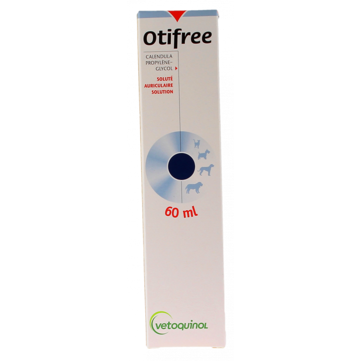 Otifree solut&eacute; oriculaire pour les chiens et les chats Vetoquinol - flacon de 60ml