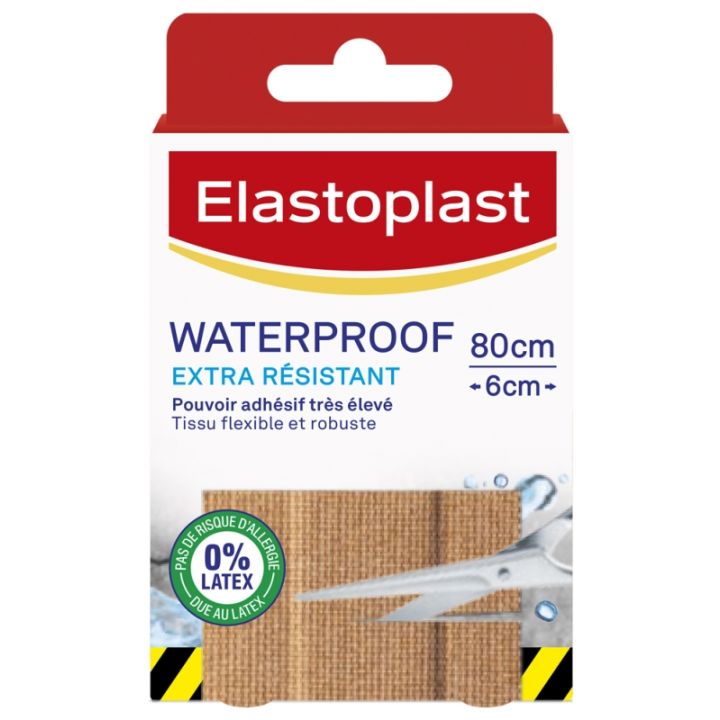 Pansement extra r&eacute;sistant waterproof Elastoplast - bande de 80 x 6 cm