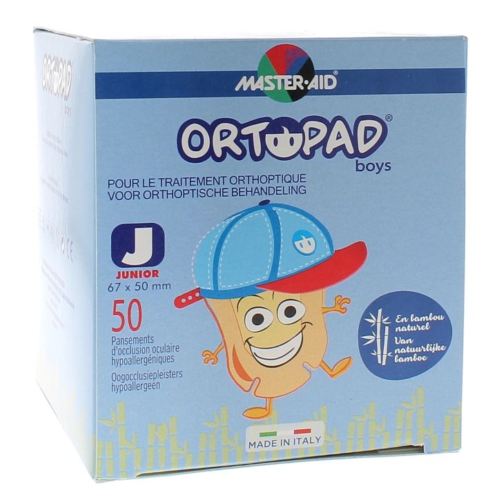 Pansement ophtalmique Boys Ortopad - bo&icirc;te de 50 pansements