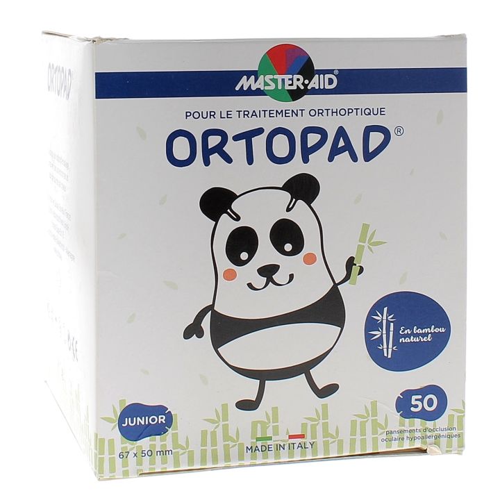 Pansement ophtalmique blanc Ortopad - bo&icirc;te de 50 pansements