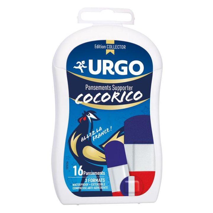 Pansements Cocorico 3 formats Urgo - bo&icirc;te de 16 pansements