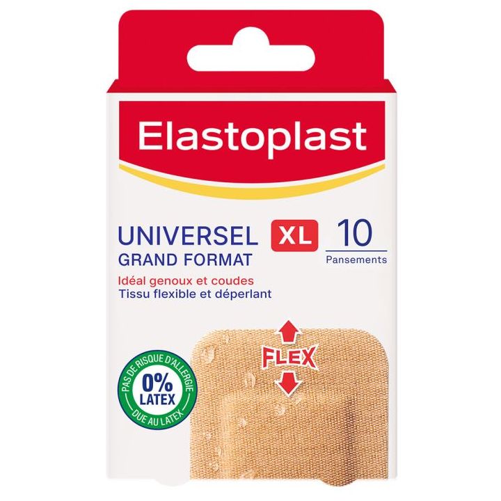 Pansements Universel grand format XL Elastoplast - bo&icirc;te de 10 pansements