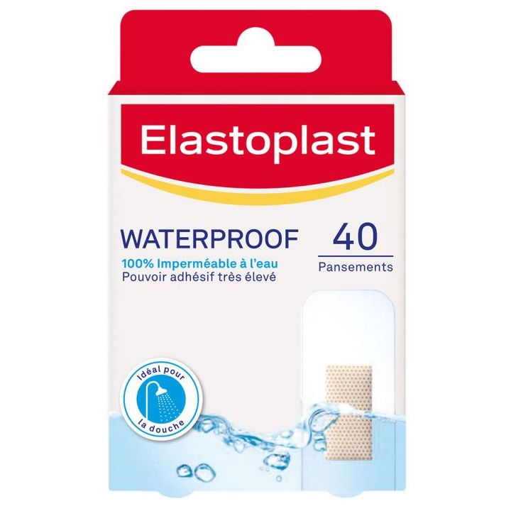 Pansements Waterproof Elastoplast - bo&icirc;te de 40 pansements