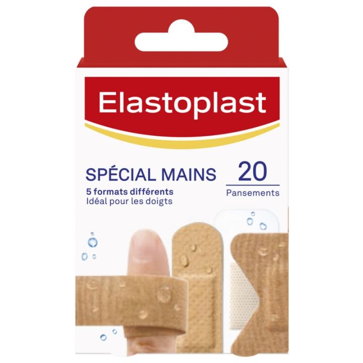 Pansements sp&eacute;cial mains Elastoplast - bo&icirc;te de 20 pansements