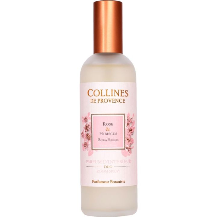 Parfum d'int&eacute;rieur Rose & Hibiscus Collines de Provence - spray de 100 ml