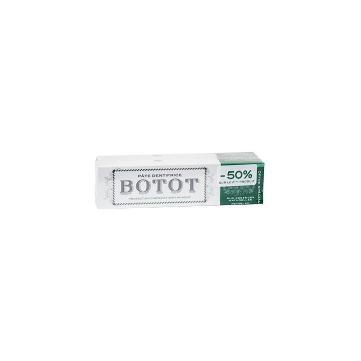 P&acirc;te de dentifrice menthe pin eucalyptus Botot - 2 tubes de 75ml