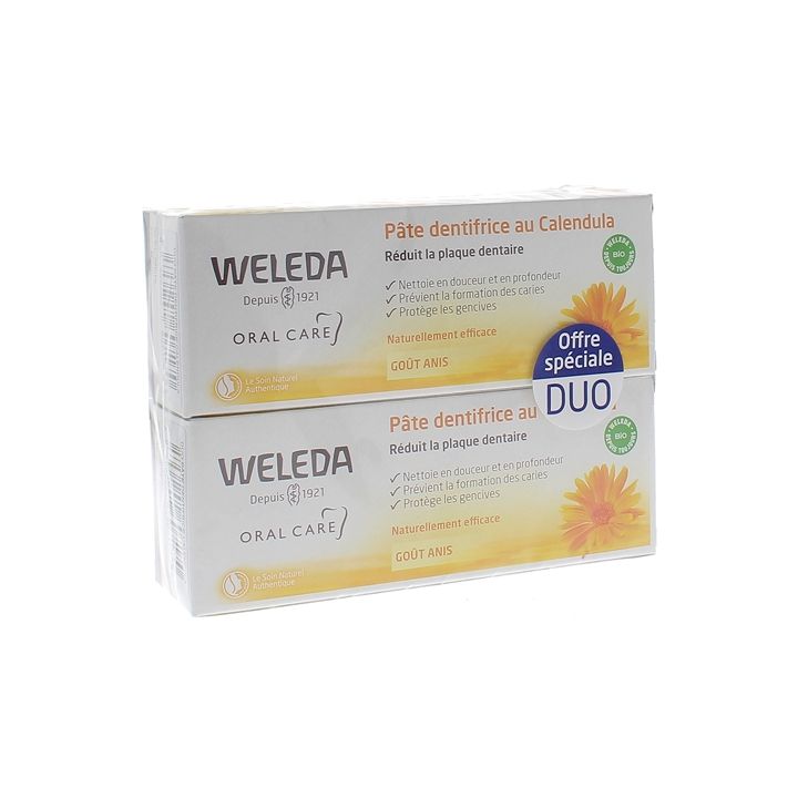 P&acirc;te dentifrice au calendula Weleda - lot de 2 tubes de 75 ml