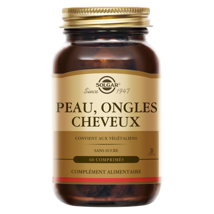 Peau, Ongles et Cheveux Solgar - bo&icirc;te de 60 comprim&eacute;s
