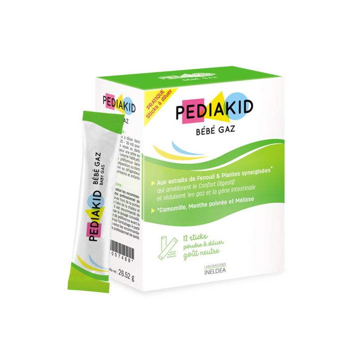 Pediakid b&eacute;b&eacute; gaz - boite de 12 sticks