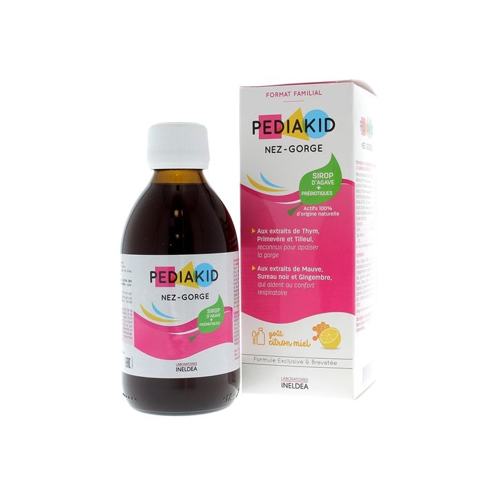 Pediakid nez-gorge go&ucirc;t miel citron - flacon de 250 ml