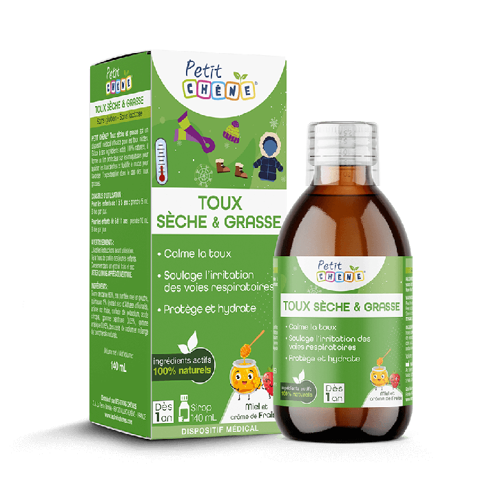 Petit Ch&ecirc;ne Toux s&egrave;che & grasse Les 3 Ch&ecirc;nes - flacon de 140ml