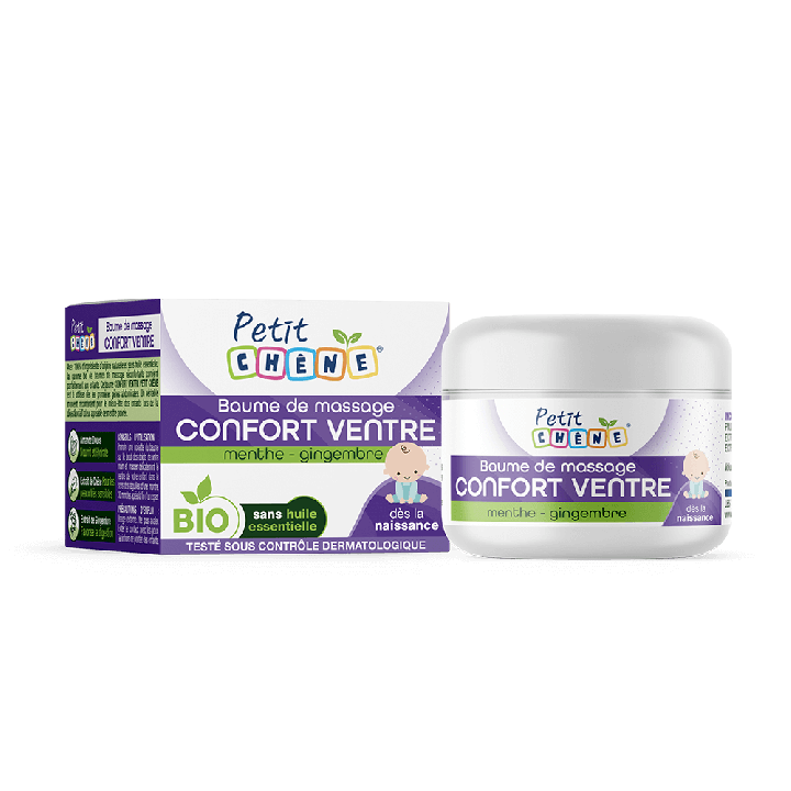 Petit Ch&ecirc;ne baume de massage confort ventre bio Les 3 Ch&ecirc;nes - pot de 40ml