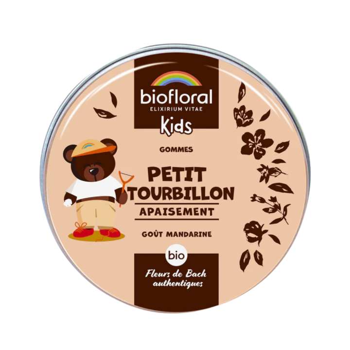 Petit Tourbillon apaisement enfants go&ucirc;t mandarine Biofloral - boite de 45 gommes