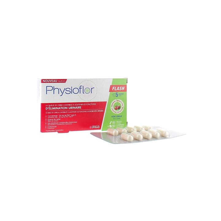 Physioflor Flash Iprad Sant&eacute; - bo&icirc;te de 10 g&eacute;lules et 10 comprim&eacute;s