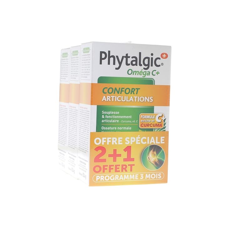 Phytalgic Om&eacute;ga C+ Confort articulations Nutreov - lot de 3 bo&icirc;tes de 60 capsules