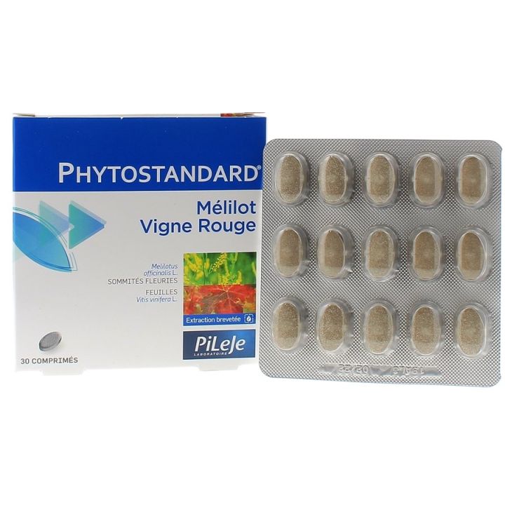 Phytostandard de m&eacute;lilot et de vigne rouge Pileje - bo&icirc;te de 30 comprim&eacute;s