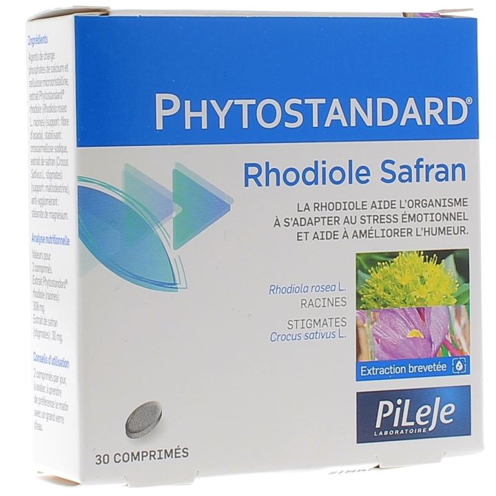 Phytostandard de rhodiole et safran Pileje - bo&icirc;te de 30 comprim&eacute;s