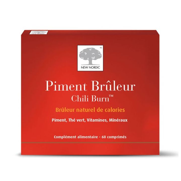 Piment br&ucirc;leur, br&ucirc;leur naturel de calories New Nordic - Bo&icirc;te de 60 comprim&eacute;s