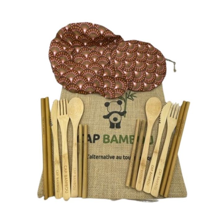 Pique nique box z&eacute;ro d&eacute;chet Cap Bambou - un pochon