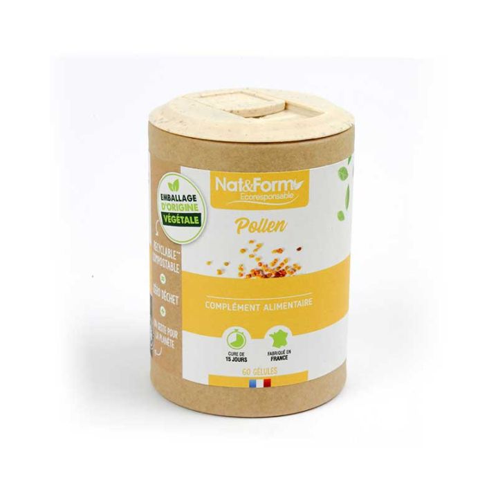 Pollen Ecoresponsable Nat&Form - Boite de 60 g&eacute;lules