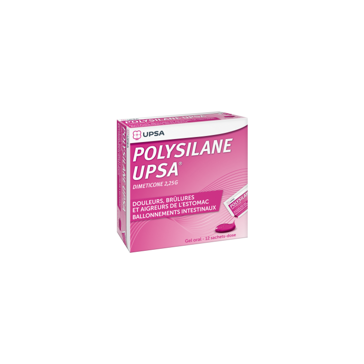 Polysilane UPSA gel oral en sachet-dose - boite de 12 sachets-doses