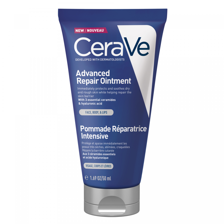 Pommade r&eacute;paratrice intensive visage corps l&egrave;vres CeraVe - tube de 50 ml