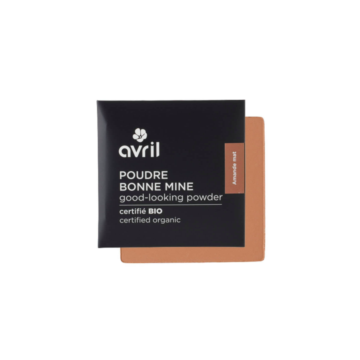 Poudre bonne mine teinte amande mat bio Avril - bo&icirc;tier de 11g