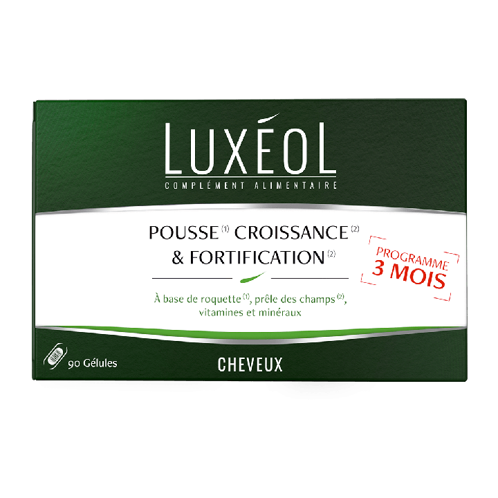 Pousse croissance & fortification Programme 3 mois Lux&eacute;ol - bo&icirc;te de 90 g&eacute;lules