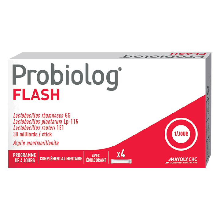 Probiolog Flash Mayoly Spindler - bo&icirc;te de 4 sticks orodispersibles