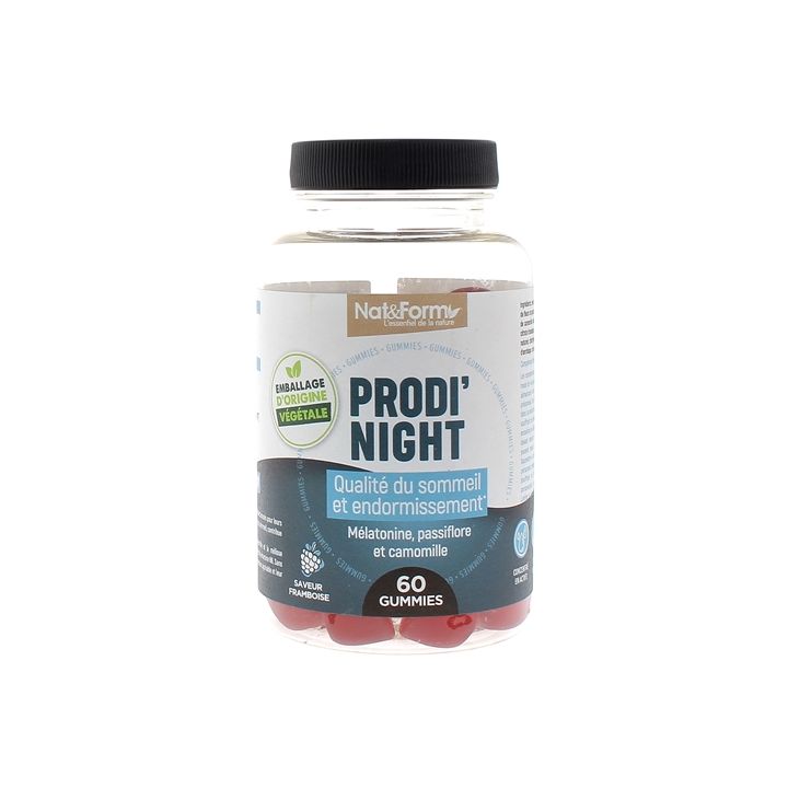 Prodi'night gummies qualit&eacute; du sommeil et endormissement Nat&Form - pot de 60 gommes