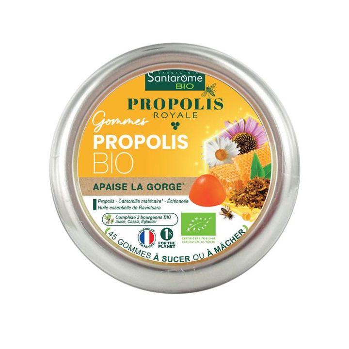 Propolis Royale Propolis Gommes bio Santarome - bo&icirc;te de 45 gummies