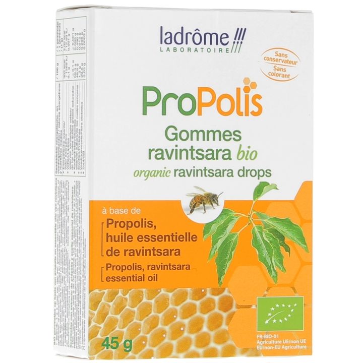 Propolis gommes ravintsara bio Ladr&ocirc;me - Boite de 45 g