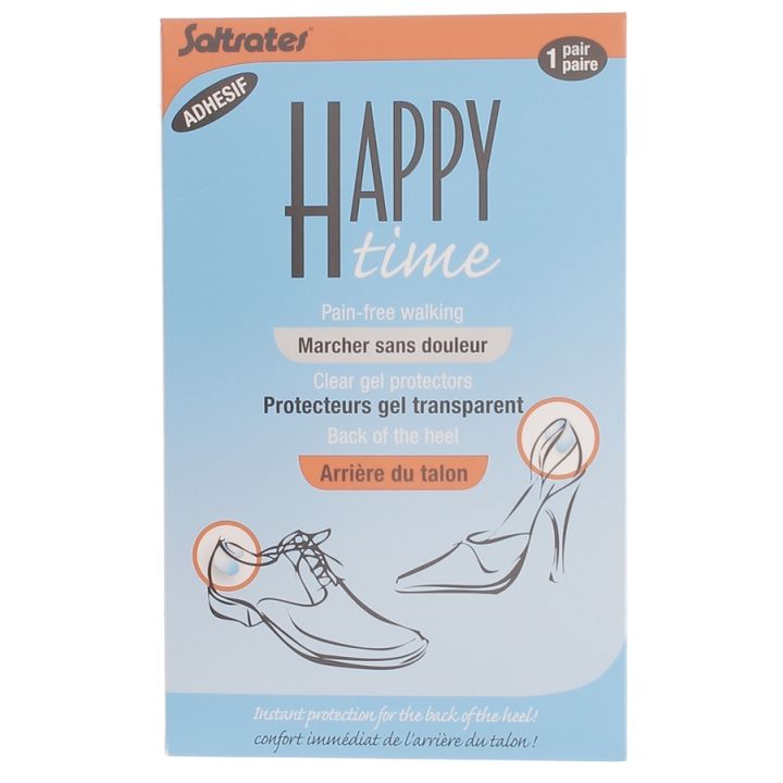 Protecteurs gel transparent arri&egrave;re du talon happy time Saltrates - 1 paire