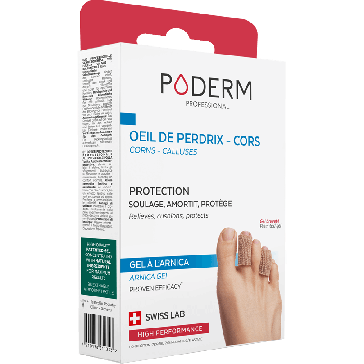 Protection Cors-oeil de perdrix Digitube gel arnica Poderm - bo&icirc;te de 2 unit&eacute;s de 15cm