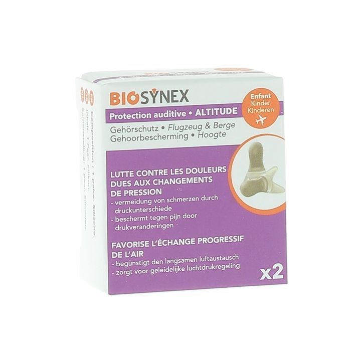 Protection auditive altitude enfant Biosynex - bo&icirc;te d'une paire