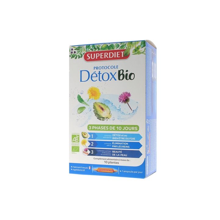 Protocole d&eacute;tox bio Super Diet - boite de 30 ampoules
